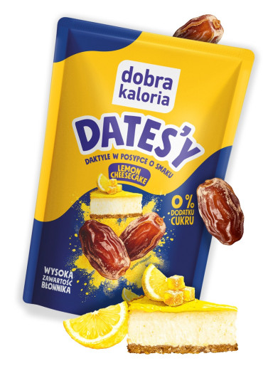 Datesy - daktyle w posypce o smaku lemon cheescake