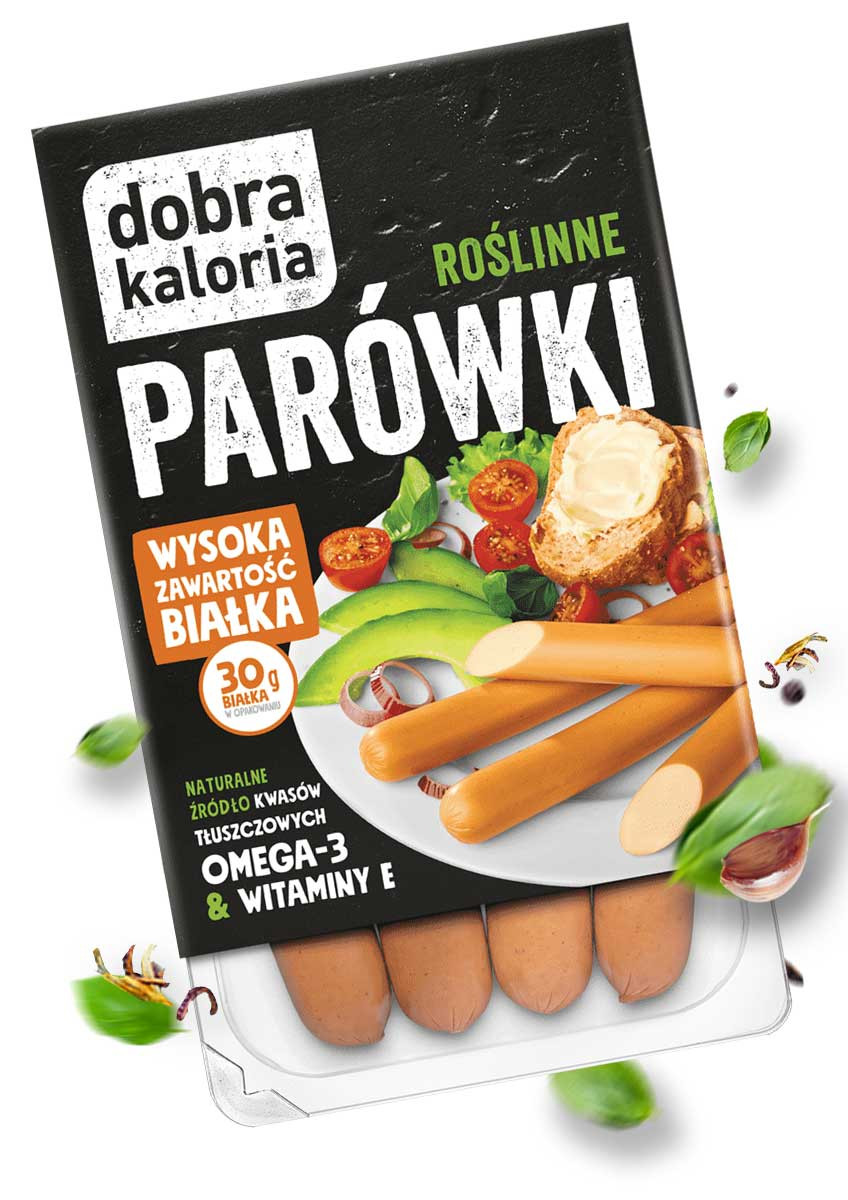 Kiełbaski, parówki i kaszanki - Roślinna Parówka 160g - produkt dobrakaloria.pl 1