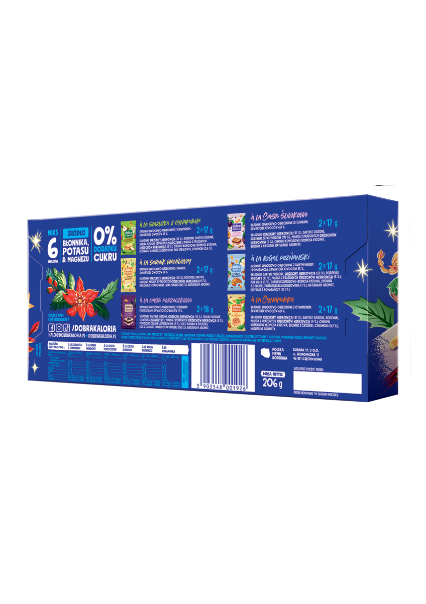Na prezent - Zestaw świąteczny 12 mini batoników 17g - produkt dobrakaloria.pl 1