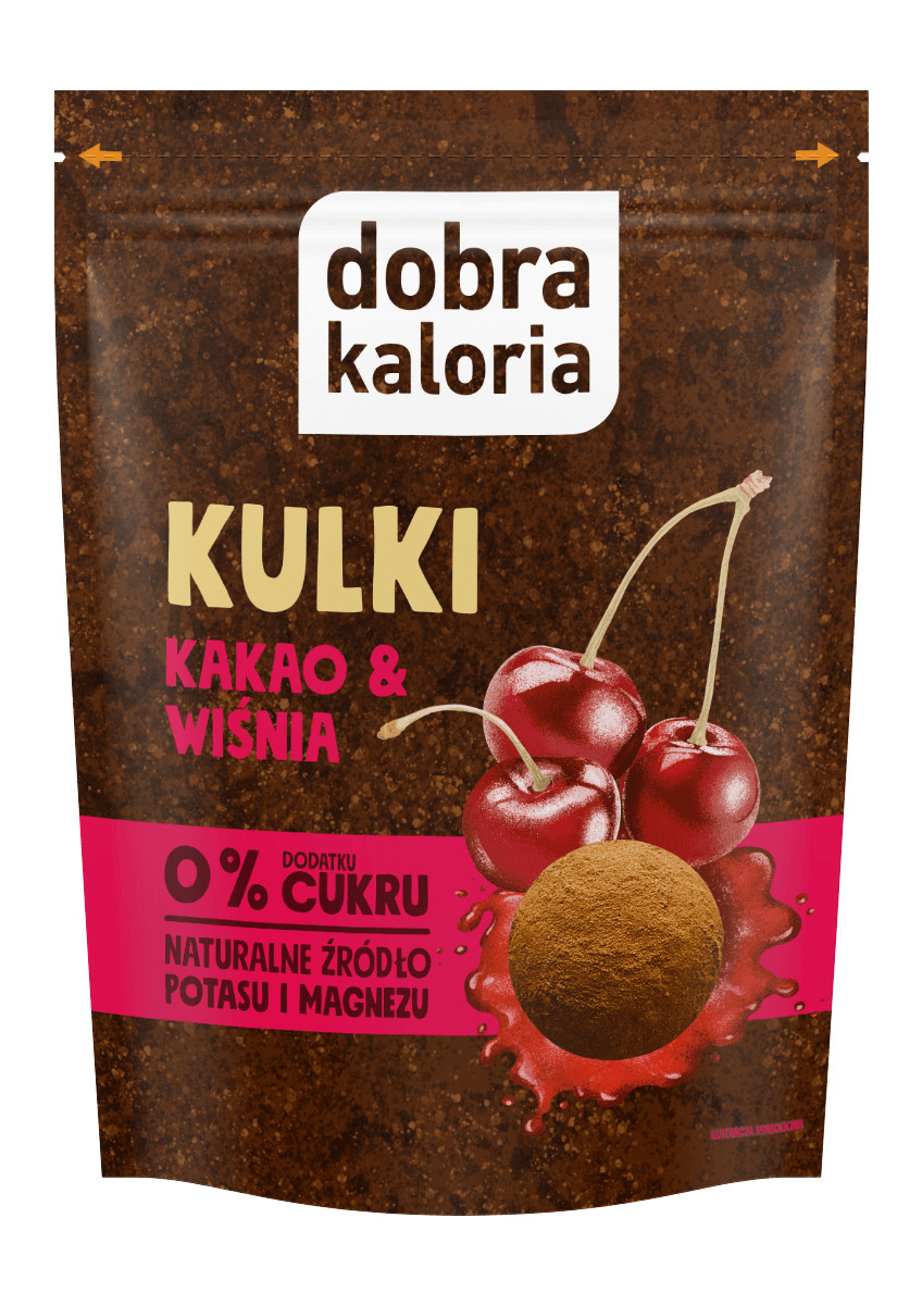 Kulki RAW z kakao - Kulki kakao & wiśnia - 58g - produkt dobrakaloria.pl 1