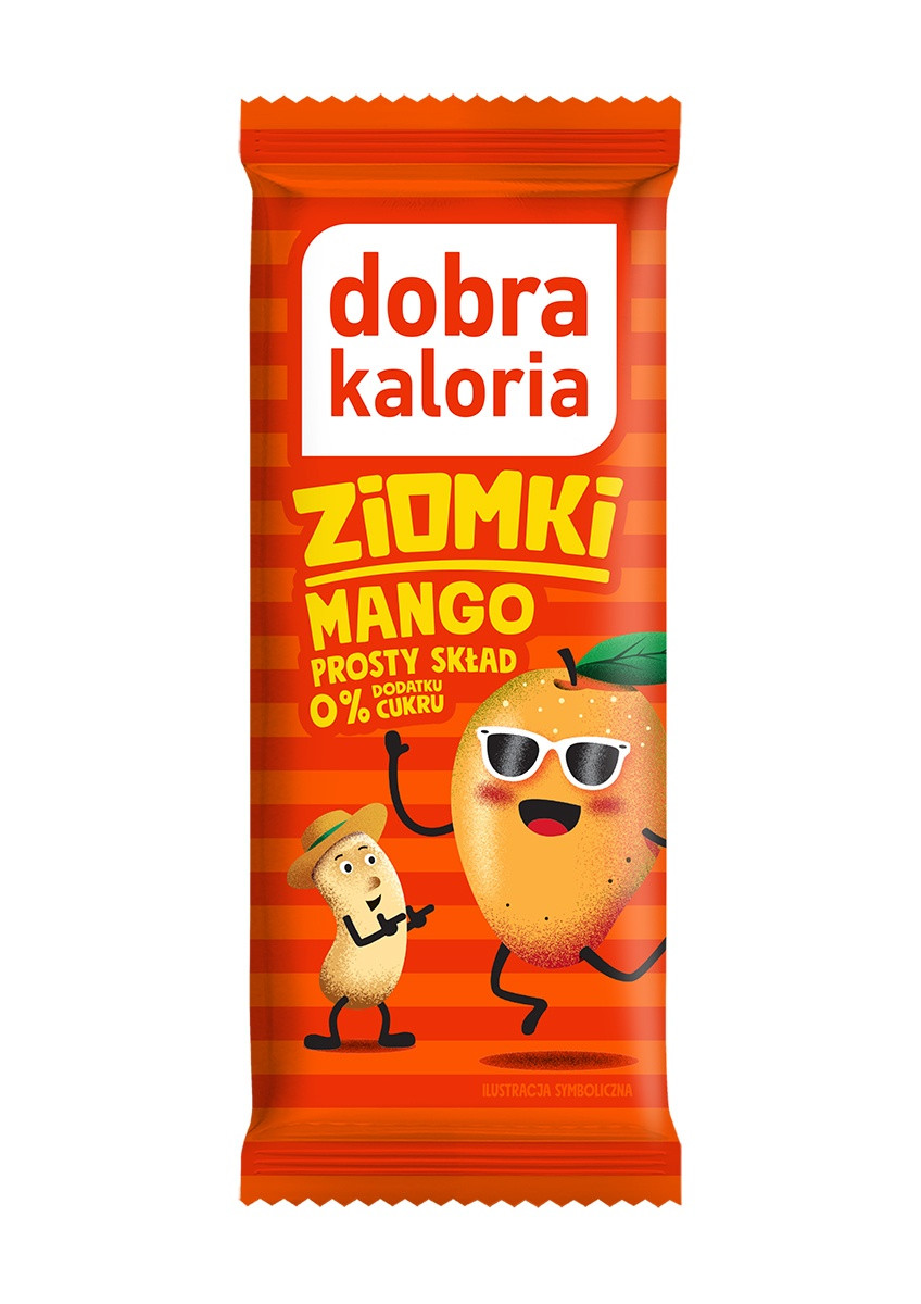 Batony z orzechami - Baton z orzechów nerkowca Ziomki Mango - 32g - produkt dobrakaloria.pl 1