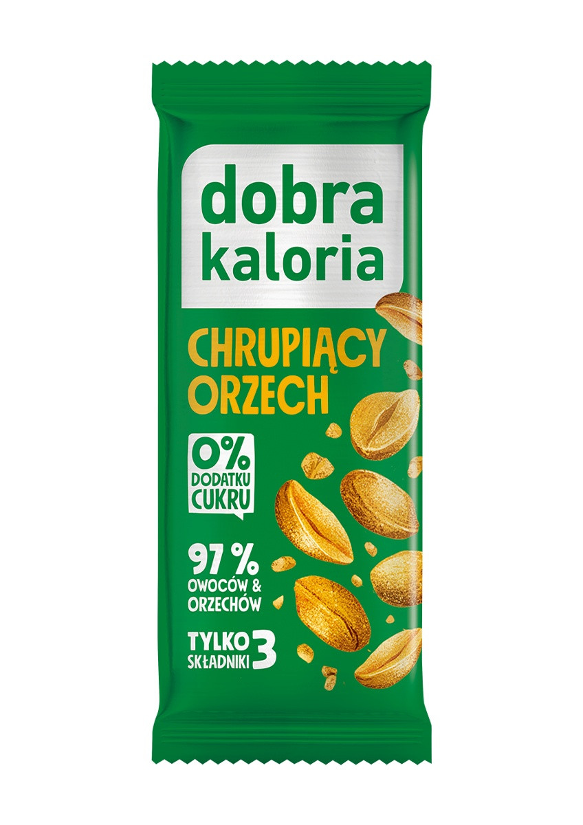 Batony klasyczne - Baton chrupiący orzech - 35g - produkt dobrakaloria.pl 1