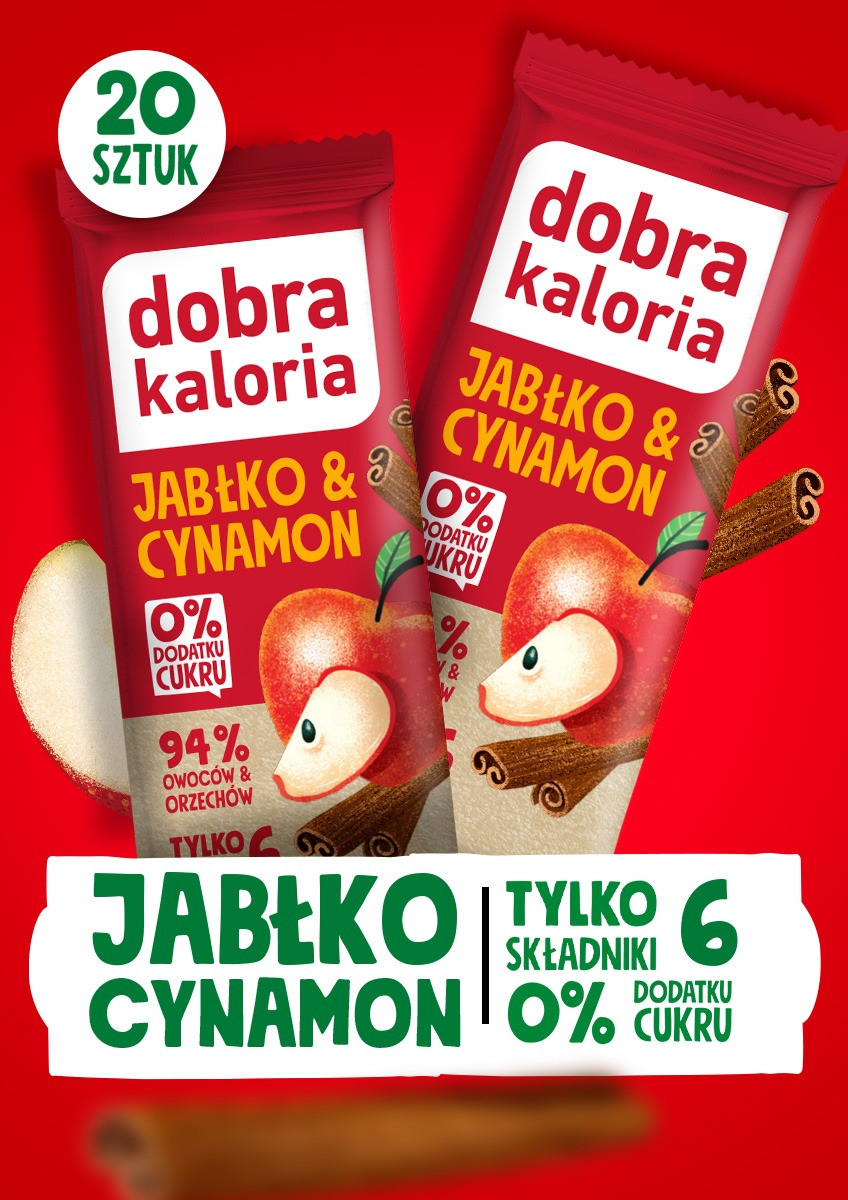 W zestawie taniej - Zestaw jabłko & cynamon 20szt - produkt dobrakaloria.pl 1