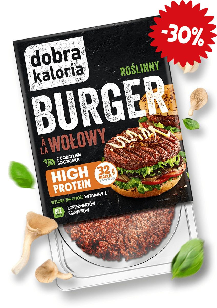 Promocje z krótką datą - Roślinny Burger à la wołowy - krótka data - produkt dobrakaloria.pl 1