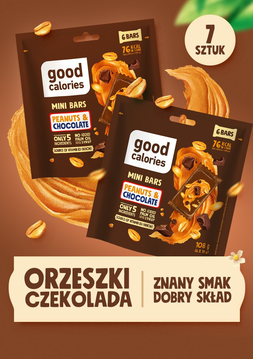 Wszystkie produkty - 7 paczek - Orzeszki&czekolada - Good Callories - produkt dobrakaloria.pl 1