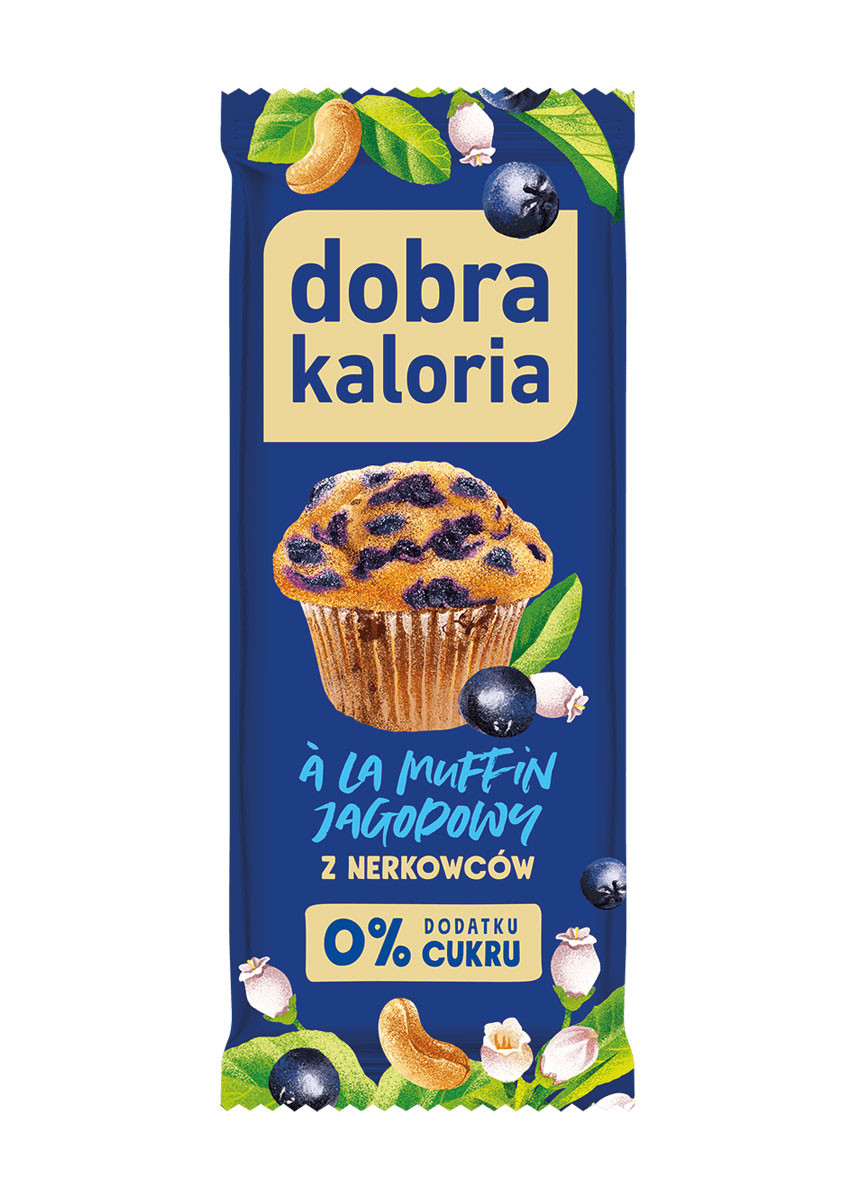 Wszystkie produkty - Baton o smaku à la muffin jagodowy - 35g - produkt dobrakaloria.pl 1