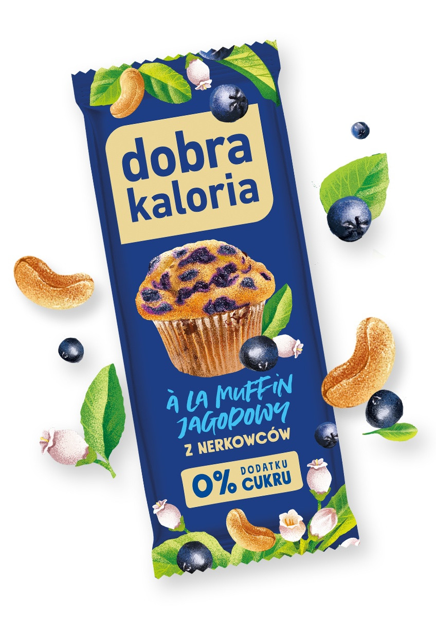 Wszystkie produkty - Baton o smaku à la muffin jagodowy - 35g - produkt dobrakaloria.pl 1