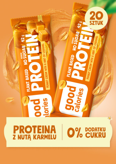 20 batonów - Proteina Krem orzechowy&karmel- Good Calories