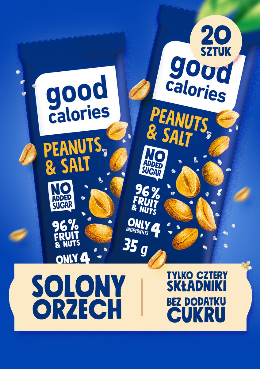 Promocje - 20 batonów - Solony Orzech - Good Calories - produkt dobrakaloria.pl 1