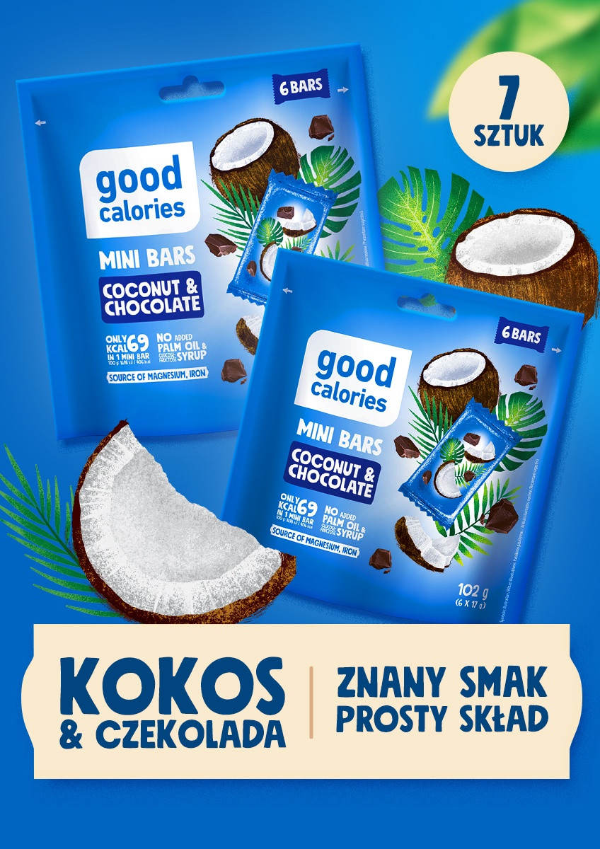Promocje - 7 paczek - Kokos&czekolada - Good Calories - produkt dobrakaloria.pl 1