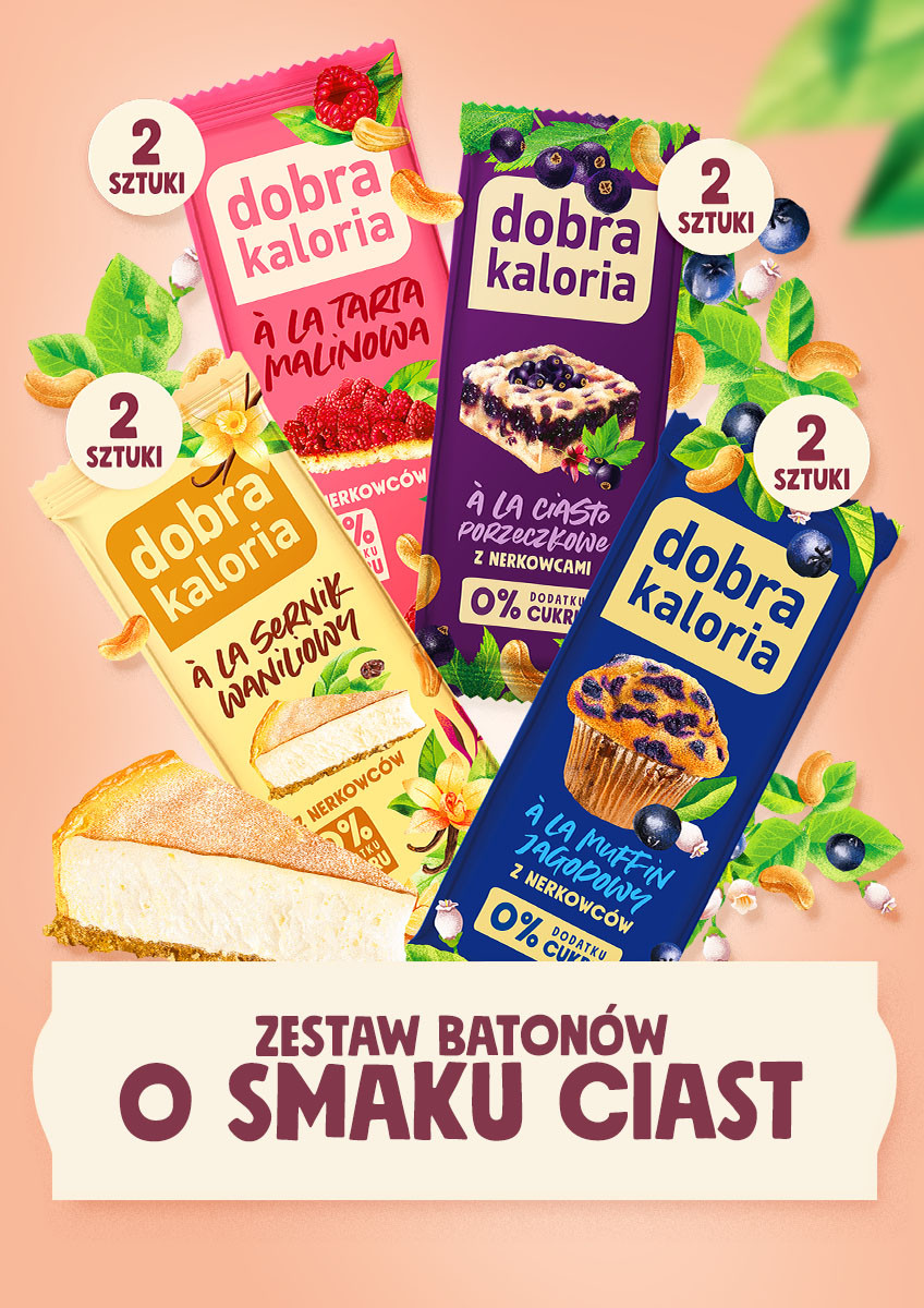 W zestawie taniej - Batony o smaku ciast - produkt dobrakaloria.pl 1