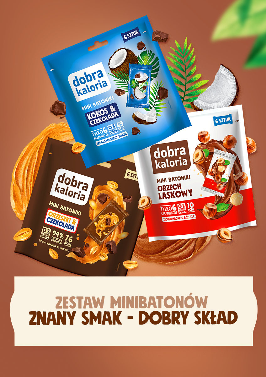 O smaku kultowych batonów - Zestaw Mini batoniki - Znany Smak Dobry Skład - produkt dobrakaloria.pl 1