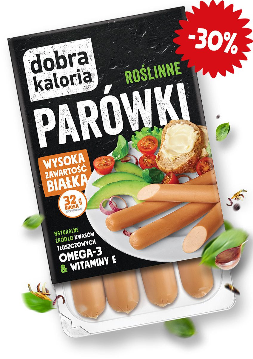 Promocje z krótką datą - Roślinna Parówka - krótka data 160g - produkt dobrakaloria.pl 1