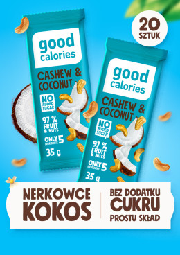 20 batonów - Nerkowce & kokos - Good Calories