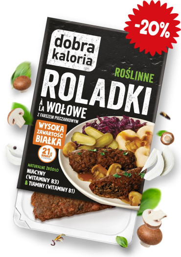 Roślinne Roladki a`la wołowe z pieczarkami - krótka data 160g
