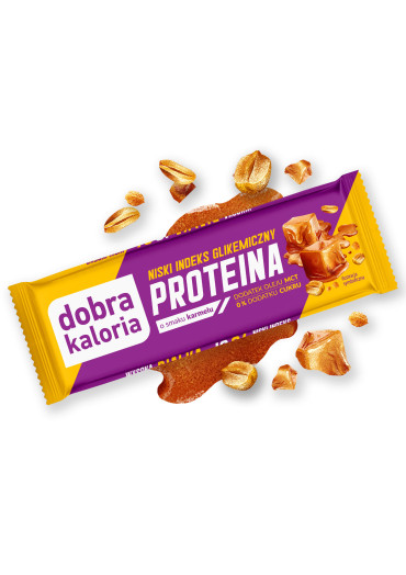 Baton PROTEIN karmel z niskim IG 45g