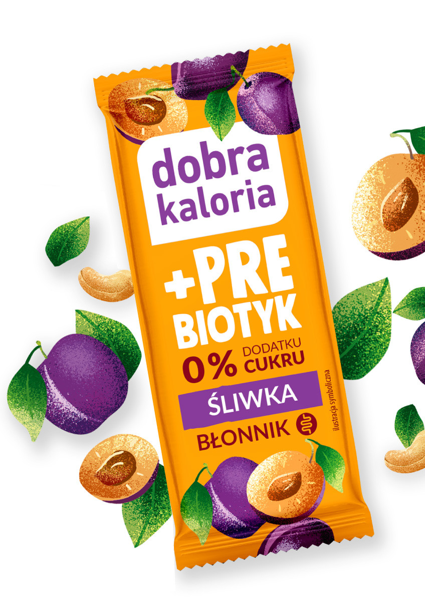 Wszystkie batony - Baton +Prebiotyk 35 g - produkt dobrakaloria.pl 1