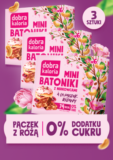 Zestaw mini batoników à la pączek różany