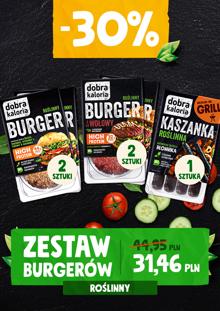 Zestawy niemięs - Zestaw burgerów - Dzień bez mięsa - produkt dobrakaloria.pl 1