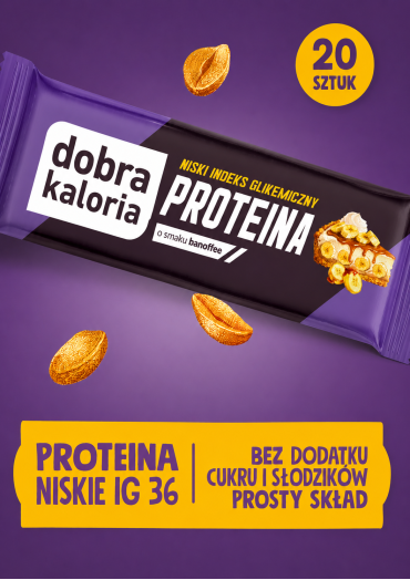 Baton PROTEIN banoffee z niskim IG 20 x 45g