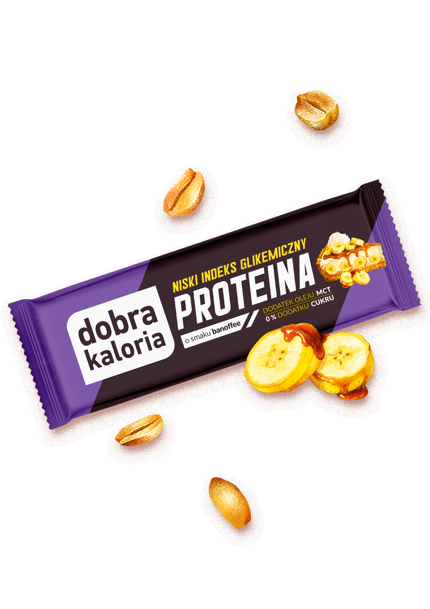Wszystkie produkty - Baton PROTEIN banoffee z niskim IG 20 x 45g - produkt dobrakaloria.pl 2