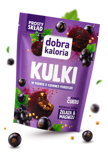 Kulki w pudrze z czarnej porzeczki 65 g