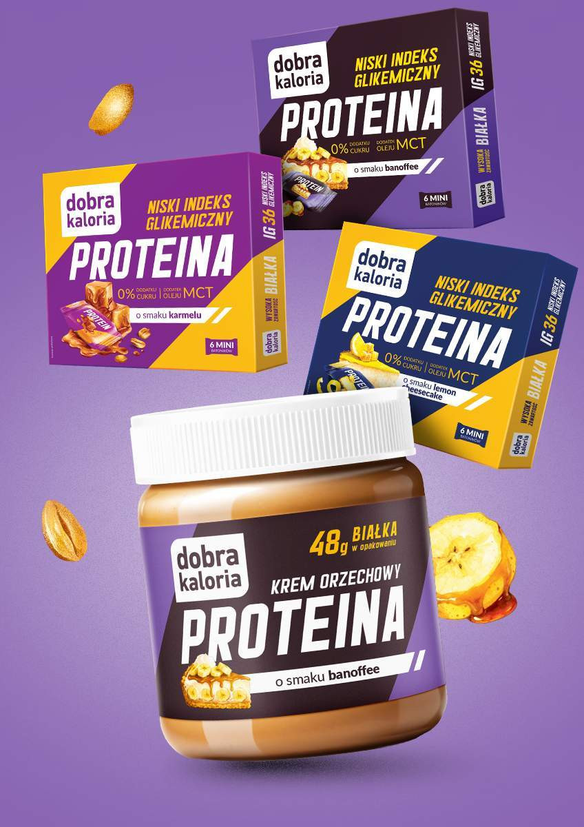 W zestawie taniej - Zestaw proteinowy - krem banoffee & mini batoniki - produkt dobrakaloria.pl 1
