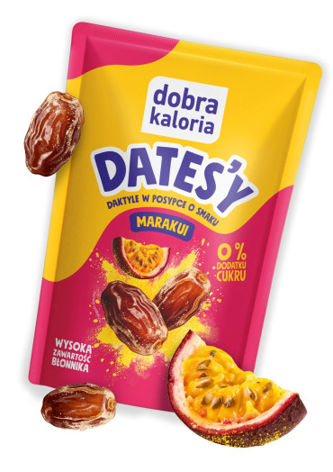 Datesy - daktyle w posypce o smaku marakui