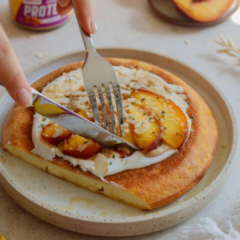 Omlet z kremem proteinowym Przepis na omlet z kremem proteinowym