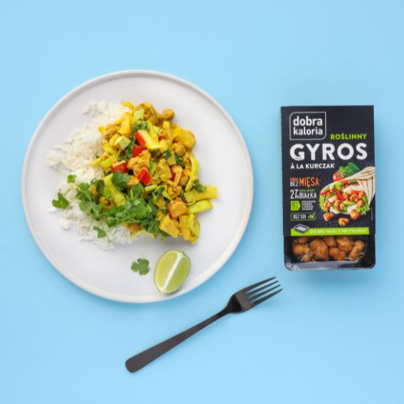 Jak zrobić wegańskie curry z gyrosem roślinnym Curry z gyrosem roślinnym i ryżem - prosty przepis