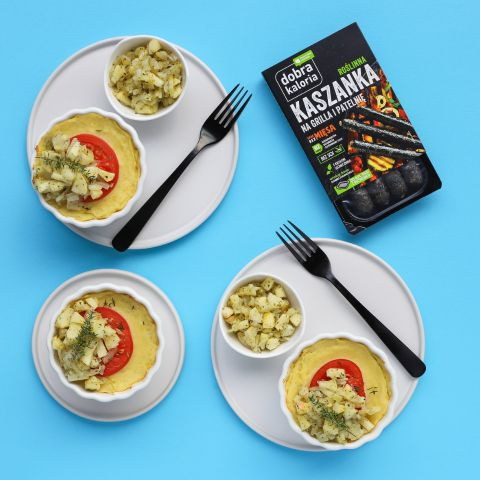 Zapiekanka pasterska z kaszanką i pieczarkami z konfiturą tymiankową Agnieszki Matuszewskiej @vegadynia